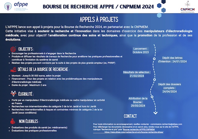 Bourse AFPPE/CNPMEM 2024 : l'appel à projets est lancé !